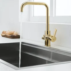 Keittiöhana Bathlife Atlant pesukoneventtiilillä kulta