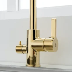 Keittiöhana Bathlife Atlant pesukoneventtiilillä kulta