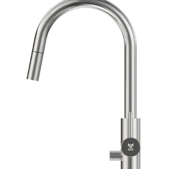 Keittiöhana INOX by Tammiholma Q1, ulosvedettävä juoksuputki ja APK-venttiili, kiiltävä teräs