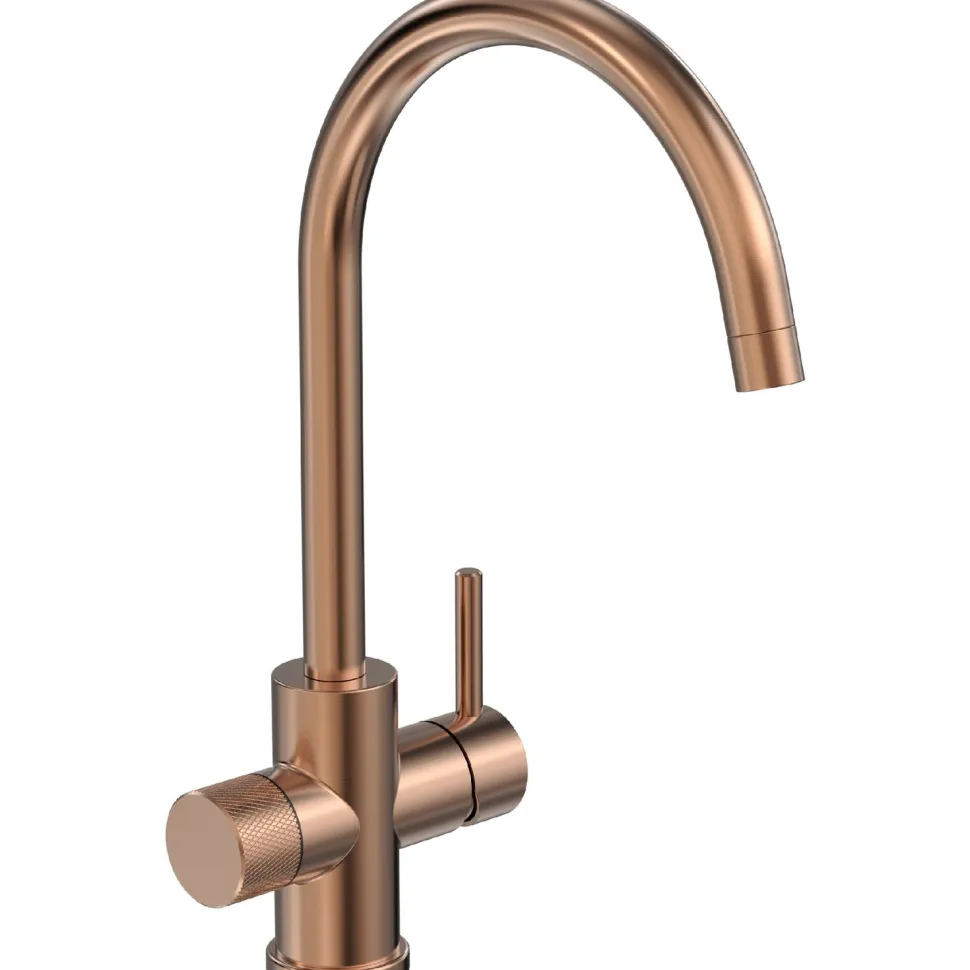 Keittiöhana INOX by Tammiholma Q1, APK-venttiili, C-juoksuputki, ruusukulta
