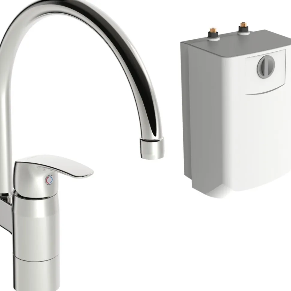 Keittiöhana mökille Oras Safira 1024F, vedenlämmitin, kromi