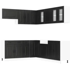 Keittiökaappisarja 11-osainen Kalmar, eri värejä (43833)