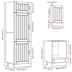 Keittiön kalustesarja 7-osainen Kalmar, eri värejä (43819)