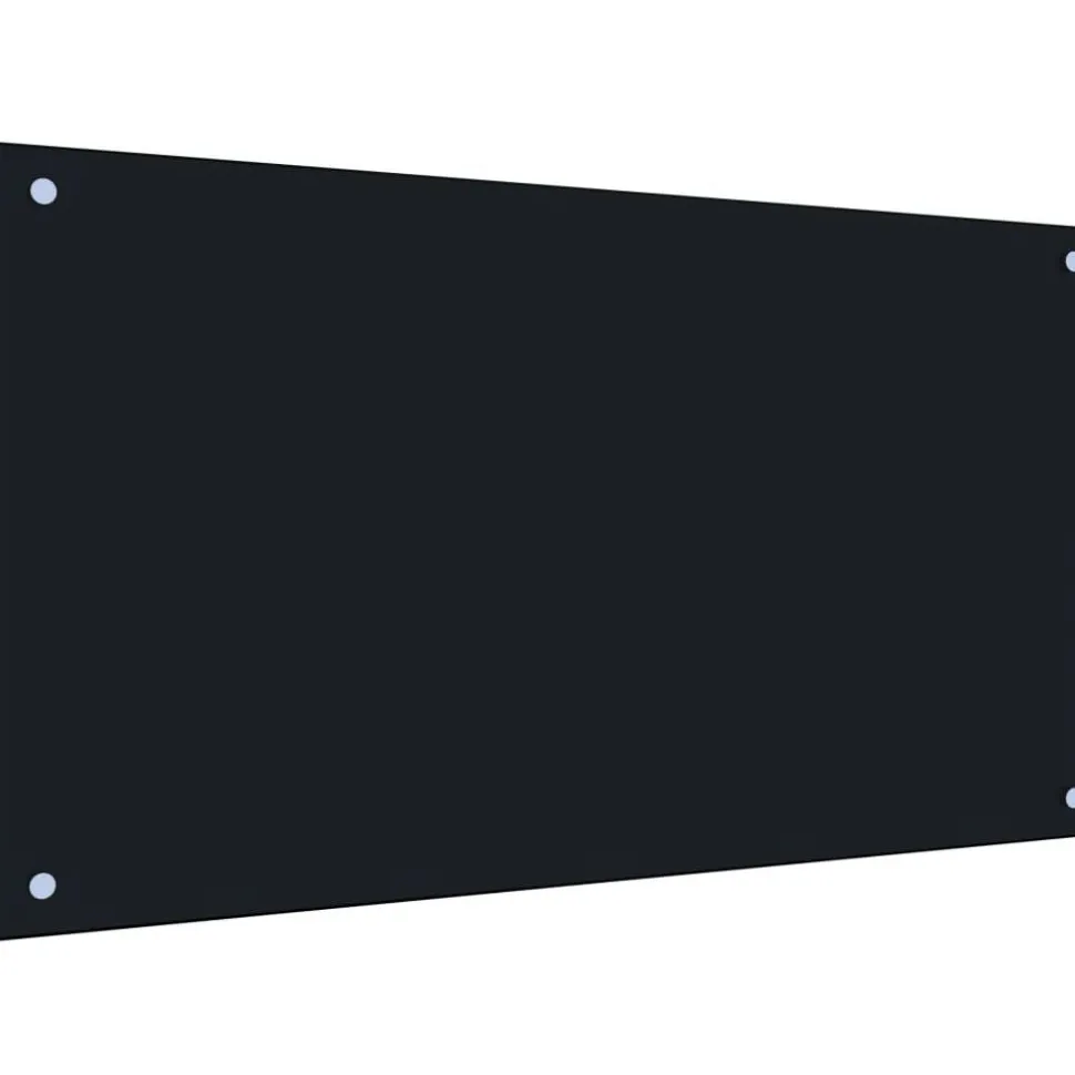 Keittiön roiskesuoja musta 90x50 cm karkaistu lasi