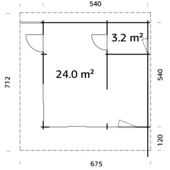 Kesämökki Palmako Cecilia 27,7 m2