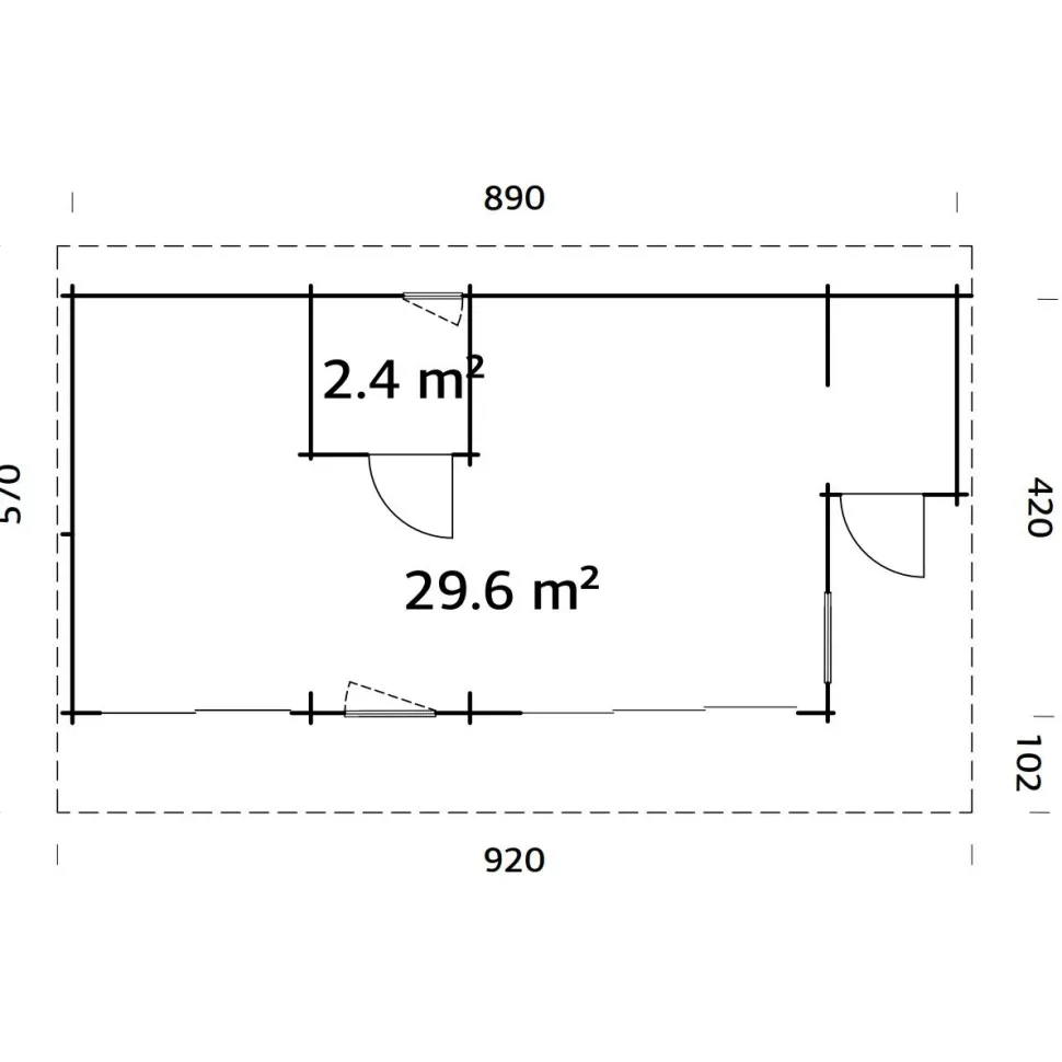 Kesämökki Palmako Cecilia 32,8 m2