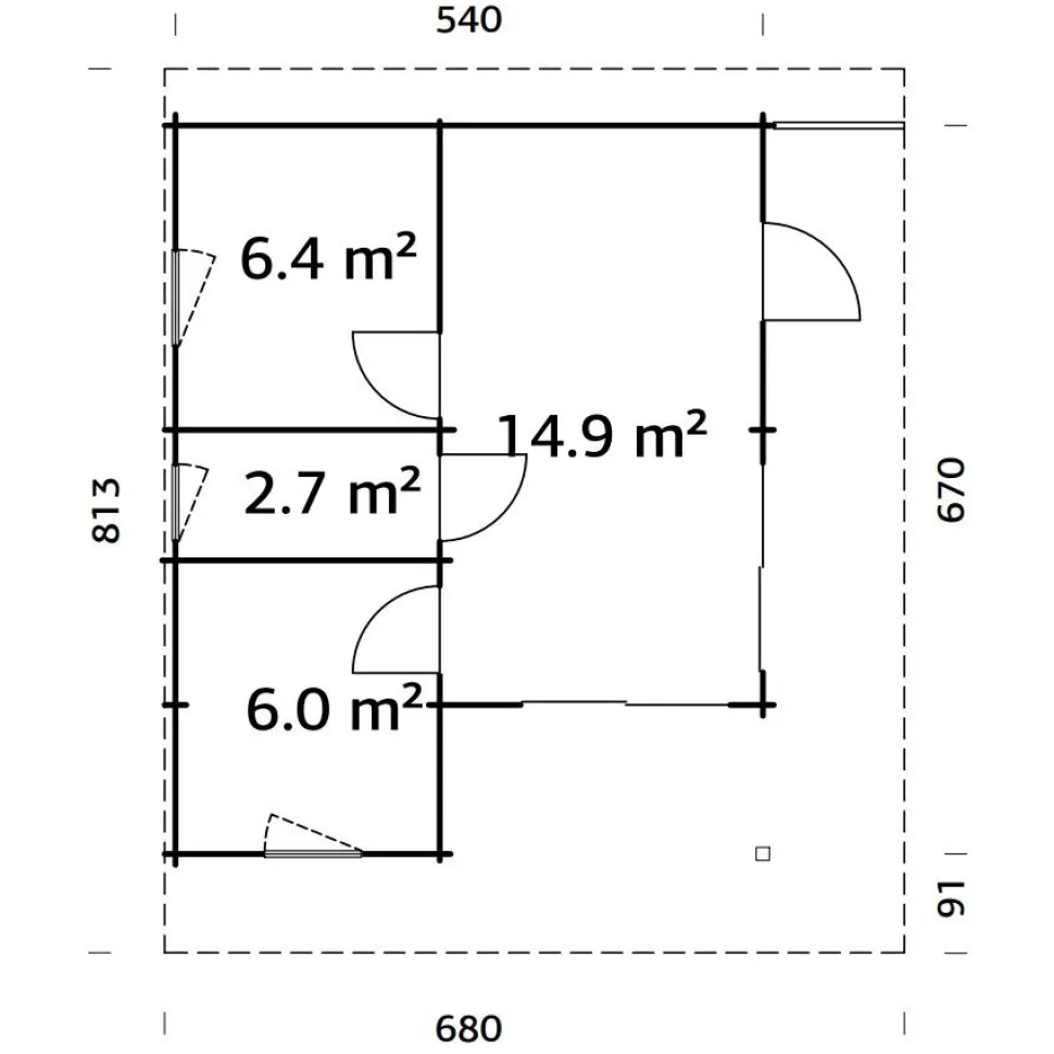 Kesämökki Palmako Cecilia 30,7 m2