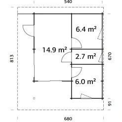 Kesämökki Palmako Cecilia 30,7 m2
