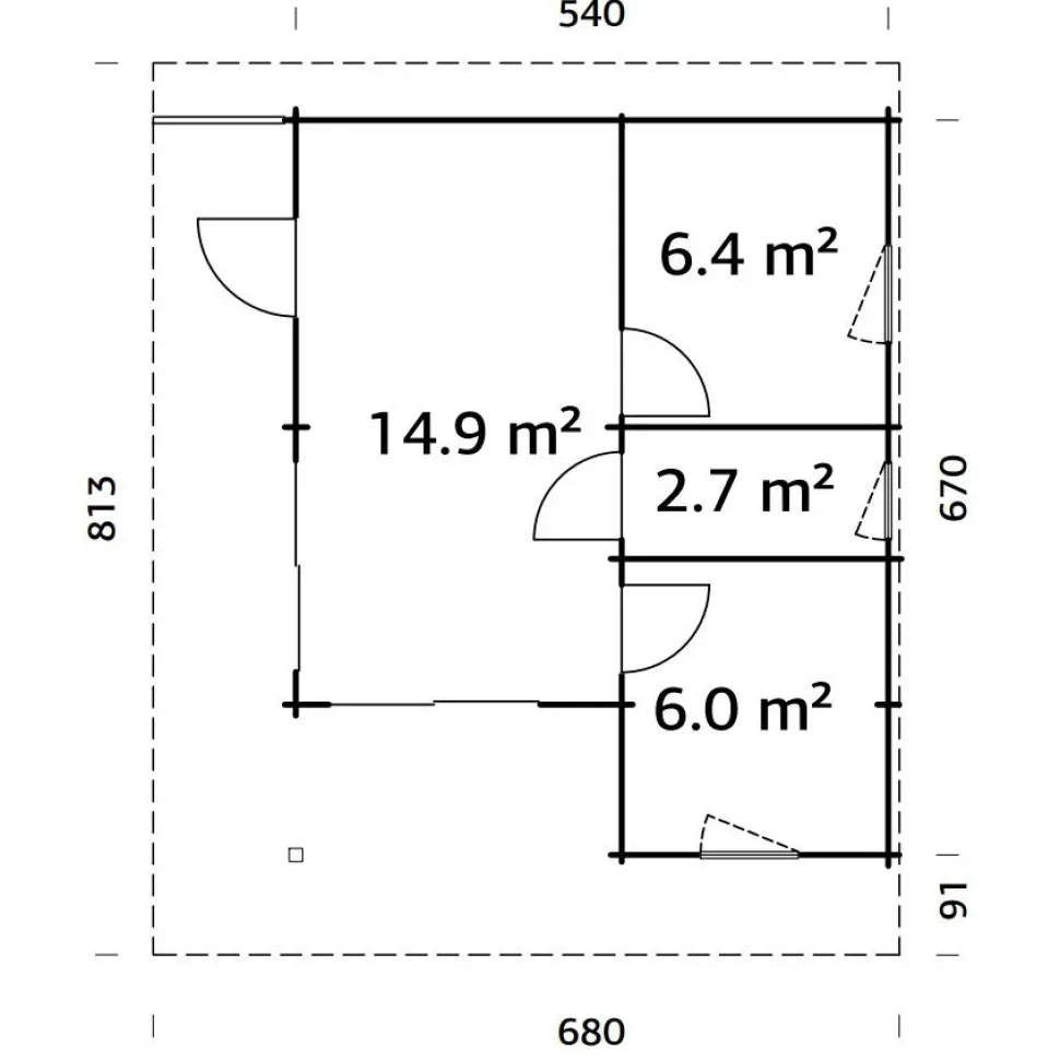 Kesämökki Palmako Cecilia 30,7 m2