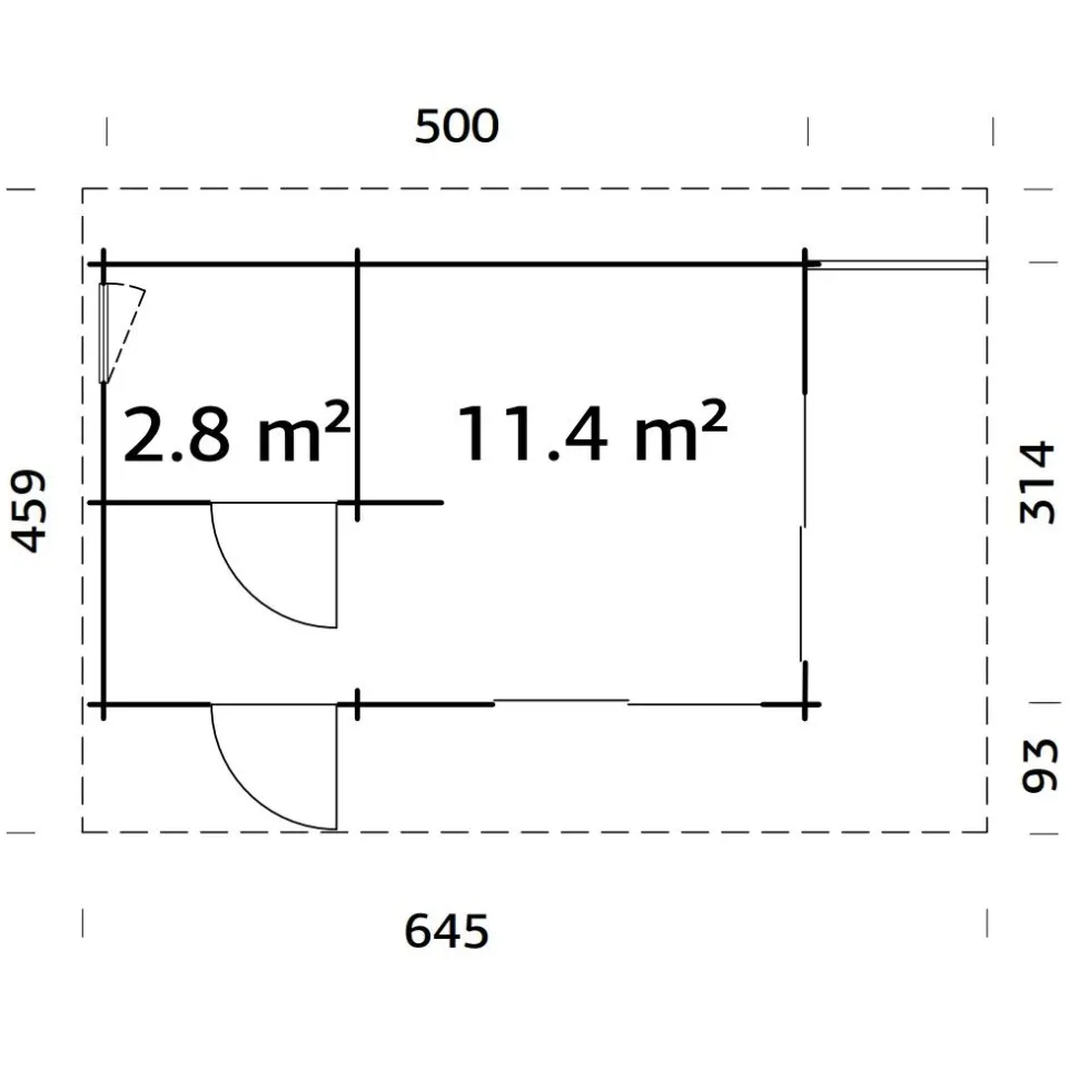 Kesämökki Palmako Cecilia 14,6 m2