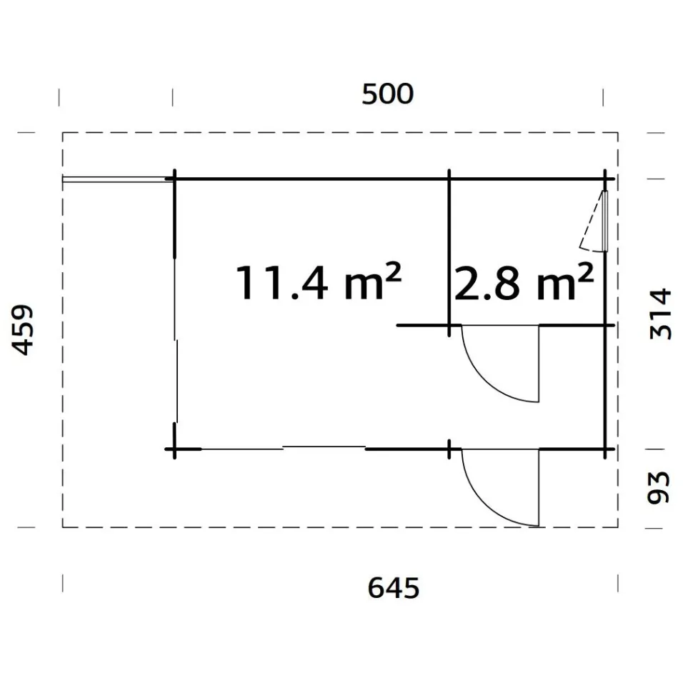 Kesämökki Palmako Cecilia 14,6 m2