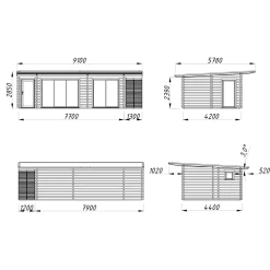Kesämökki Palmako Cecilia 27,3 m2, puuvalmis