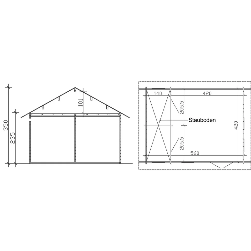 Kesämökki Skan Holz Bern 2, 23.5m²