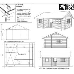 Kesämökki Skan Holz St. Moritz 1, 24 + 6m²