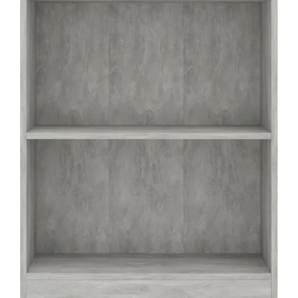 Kirjahylly betoninharmaa 60x24x74,5 cm lastulevy