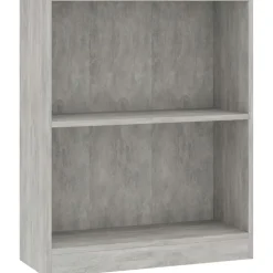 Kirjahylly betoninharmaa 60x24x74,5 cm lastulevy
