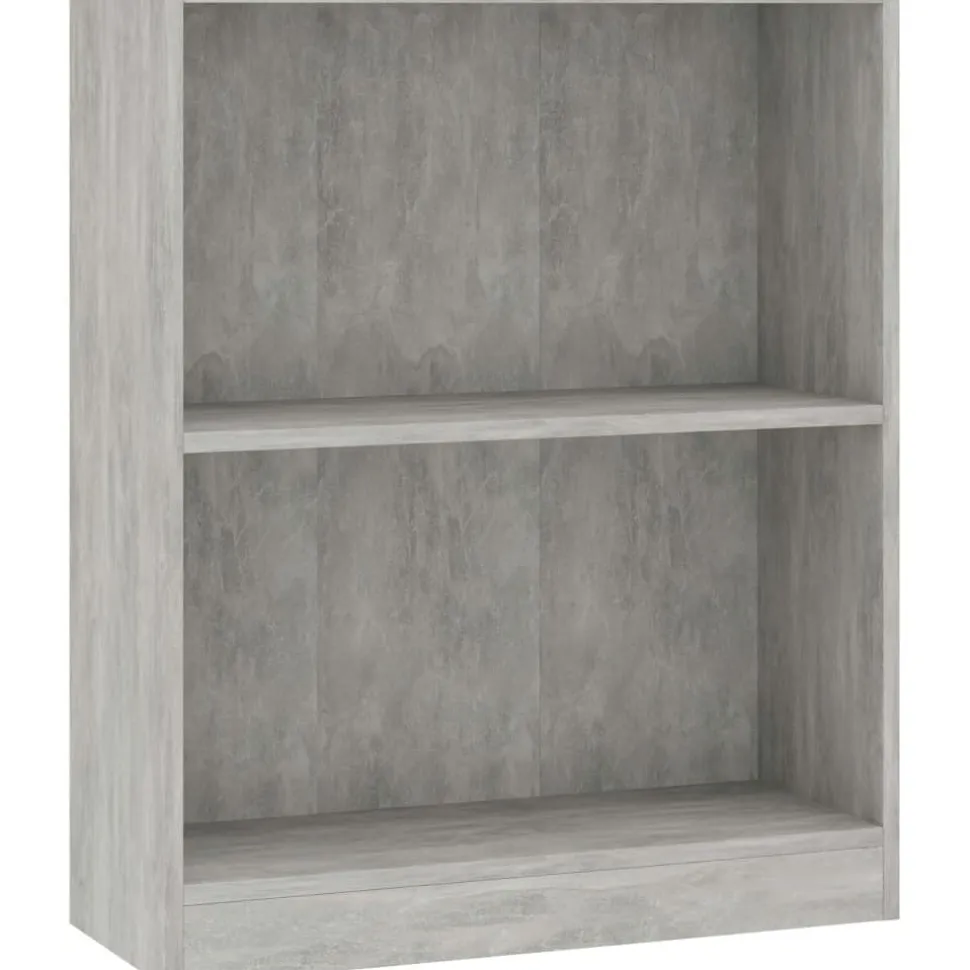 Kirjahylly betoninharmaa 60x24x74,5 cm lastulevy
