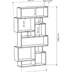 Kirjahylly Linento Furniture Karmato, eri värejä