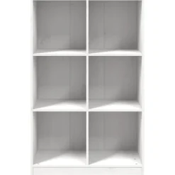 Kirjahylly valkoinen 70x33x110 cm täysi mänty (36142)