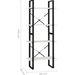 Kirjahylly 60x30x70-140cm, eri kokoja/materiaaleja ja värejä