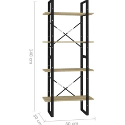 Kirjahylly 60x30x70-140cm, eri kokoja/materiaaleja ja värejä