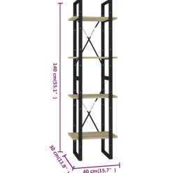 Kirjahylly 40x30x70-140cm, eri materiaaleja/kokoja ja värejä