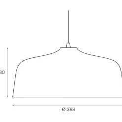 Kirkasvalolamppu/riippuvalaisin Innolux Candeo Ø 388x180 mm valkoinen