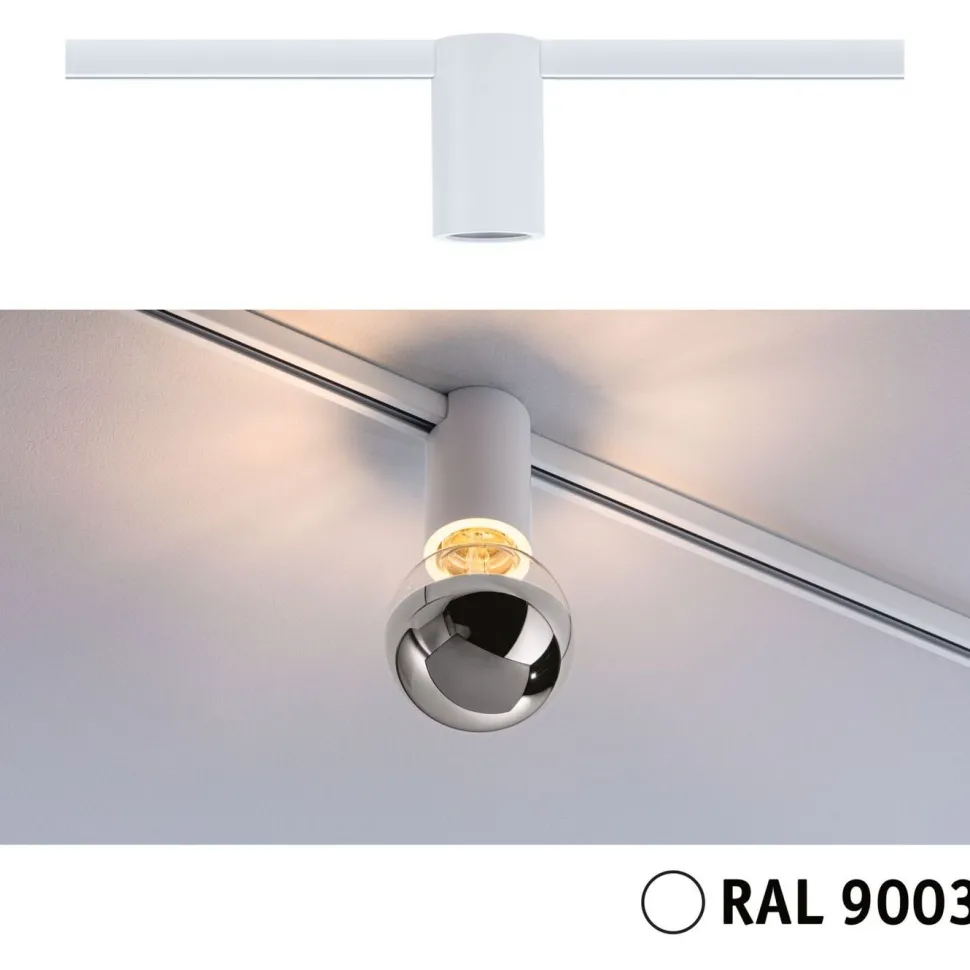 Kiskovalaisimen sovitin Paulmann URail E27 max 20W himmennettävä signaalivalkoinen
