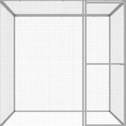 Kissahäkki 1,5x1,5x1,5 m galvanoitu teräs