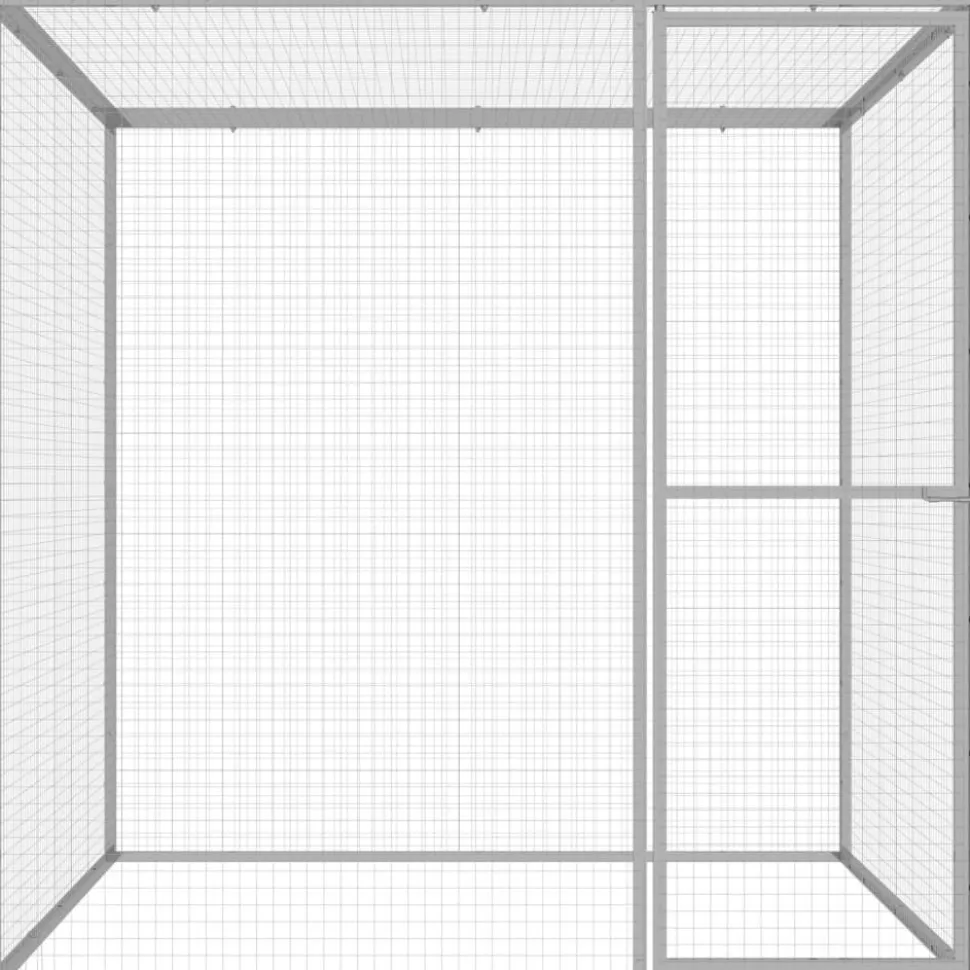 Kissahäkki 1,5x1,5x1,5 m galvanoitu teräs