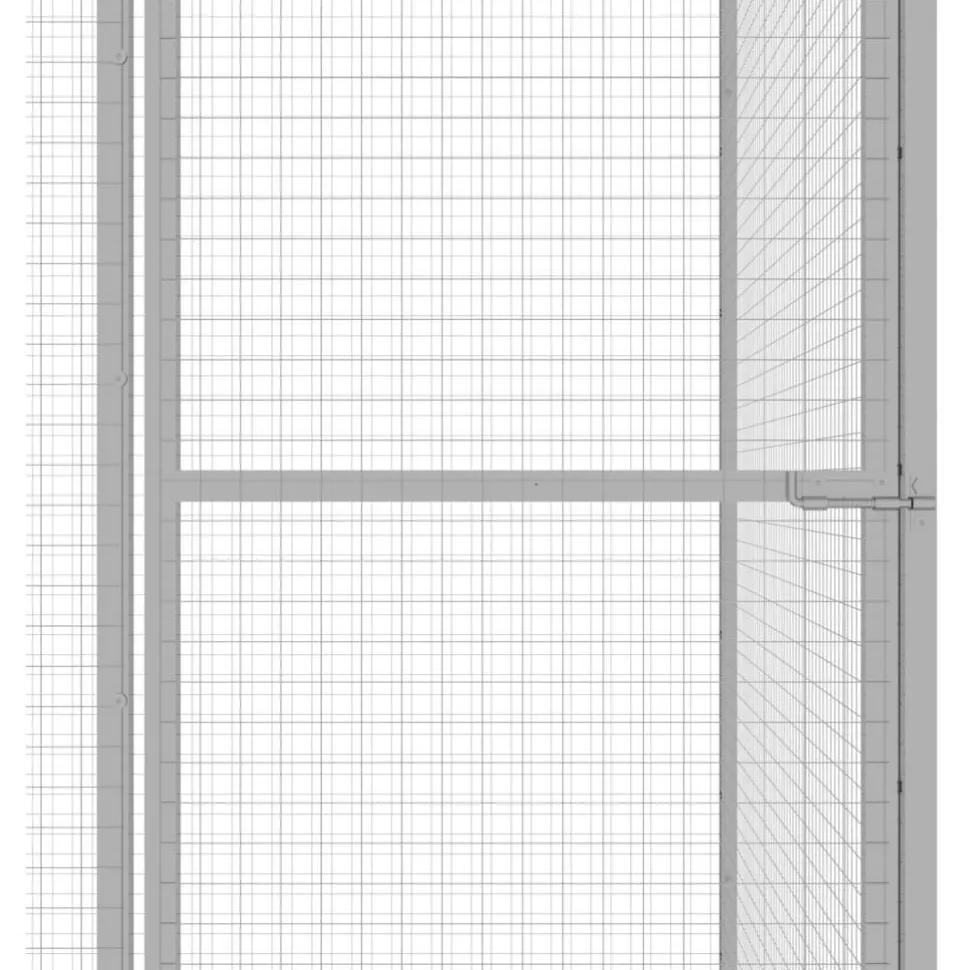 Kissahäkki 3x1,5x1,5 m galvanoitu teräs
