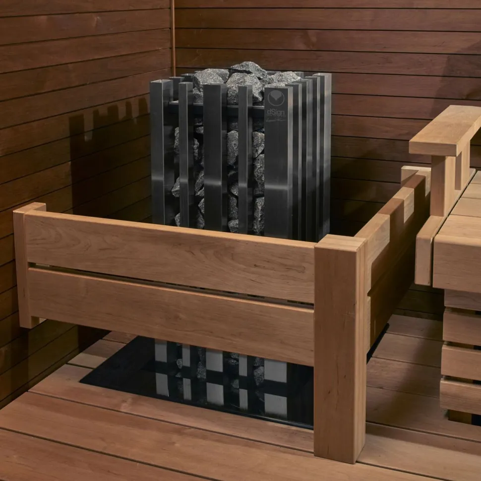 Kiukaan suojakaide Sun Sauna Relax L-malli alalauteelle