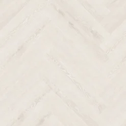 Kivikomposiittikalanruotovinyylilankku DomusFlooring Hiisi valkaistu, integroitu askeläänieriste