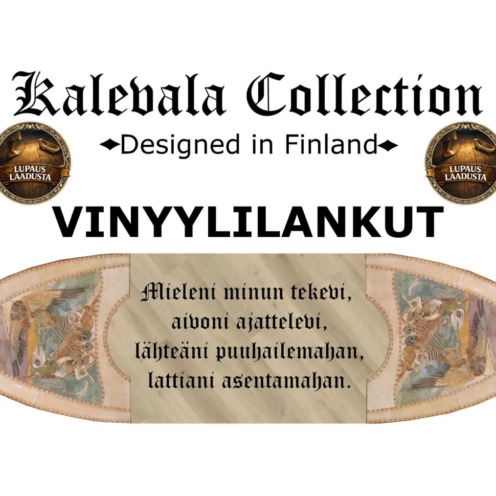 Kivikomposiittivinyylilaatta DomusFlooring Pohjolan piikivi, integroitu askeläänieriste