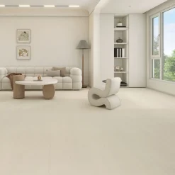 Kivikomposiittivinyylilankku DomusFlooring Kokkolinnun kalkkitammi, integroitu askeläänieriste