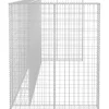 Kivikoriseinä roska-astioille galvanoitu teräs 320x100x120cm
