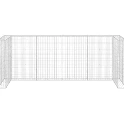 Kivikoriseinä roska-astioille galvanoitu teräs 320x100x120cm