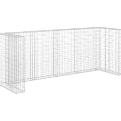 Kivikoriseinä roska-astioille galvanoitu teräs 320x100x120cm