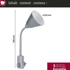 Klipsivalaisin Paulmann Junus Bras, E14, eri värejä