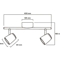 Kohdevalaisin Airam Scandic Spot S, 2xGU10