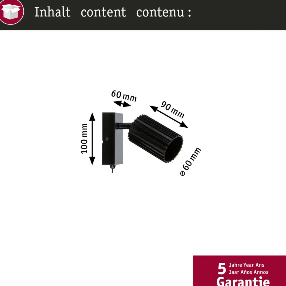 Kohdevalaisin Paulmann Lirena GU10 max. 10W metalli, mattamusta