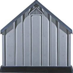 Koirankoppi 92x87x91 cm muovi harmaa
