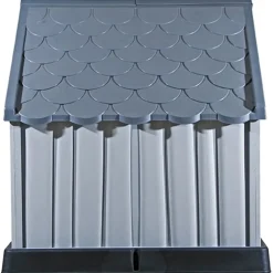 Koirankoppi 92x87x91 cm muovi harmaa