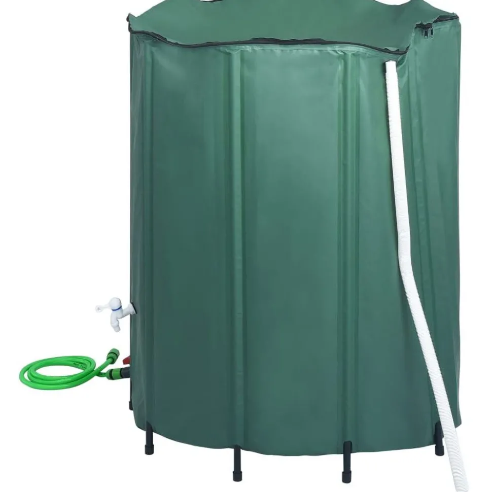 Kokoontaitettava sadevesisäiliö hanalla, 1000 litraa