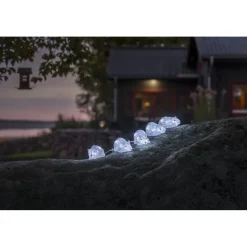 Koristevalosarja Konstsmide Akryylihiiret, 5 hiirtä, 40 x kylmän valkoinen LED