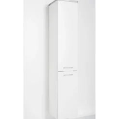 Korkea kaappi Ido Glow 330x1750x360mm vetimellä valkoinen