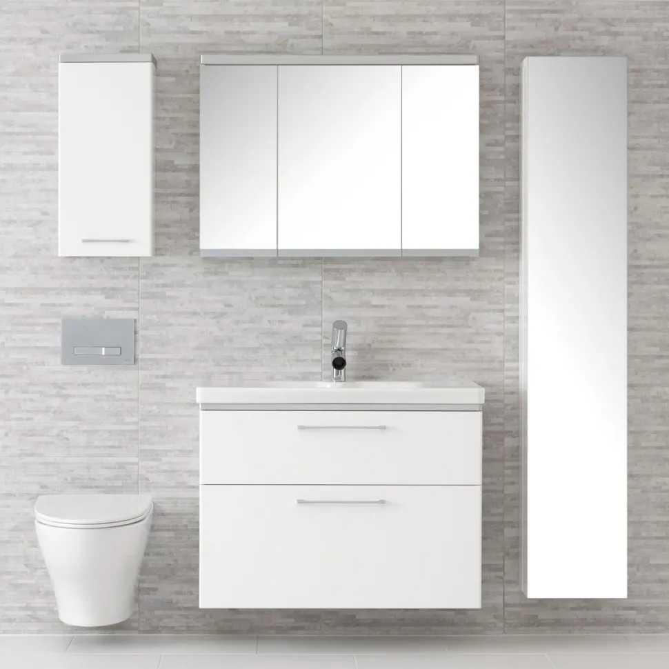 Korkea kaappi Ido Glow 330x1750x360mm vetimellä tammi