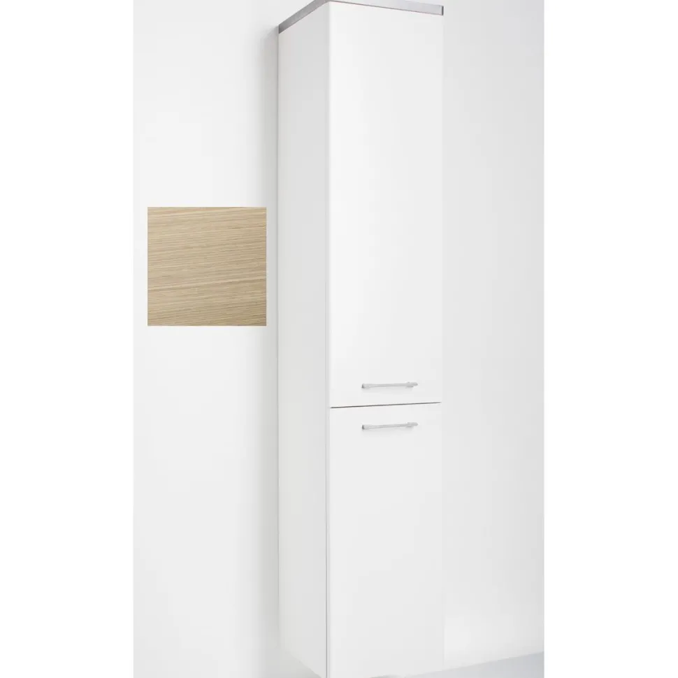 Korkea kaappi Ido Glow 330x1750x360mm vetimellä tammi