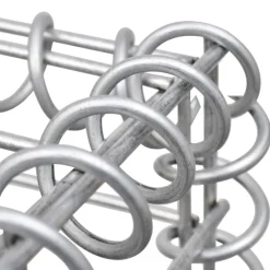 Korotettu kivikori/kukkalaatikko 3, galvanoitu teräs, eri kokoja