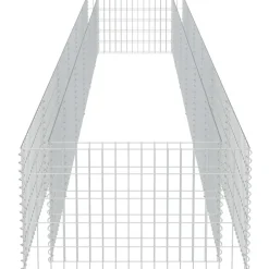 Korotettu kivikori/kukkalaatikko 3, galvanoitu teräs, eri kokoja